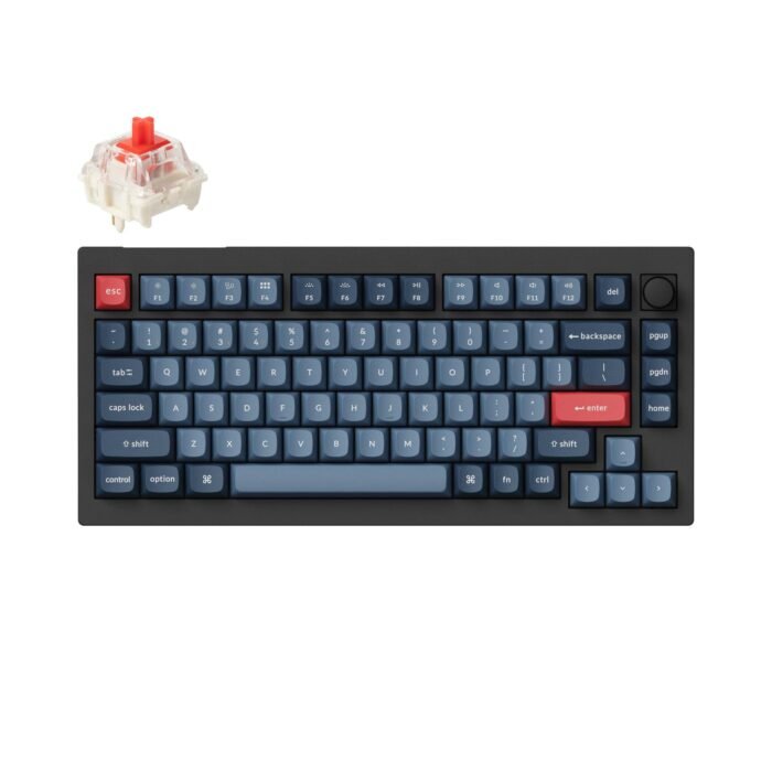 Механична клавиатура Keychron V1 MAX QMK 75% Carbon Black - Wireless - Image 1