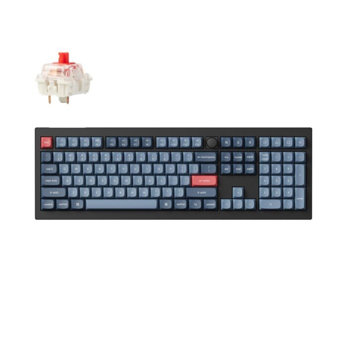 Механична клавиатура Keychron V6 MAX QMK Carbon Black - Wireless, Full-Size - Image 1