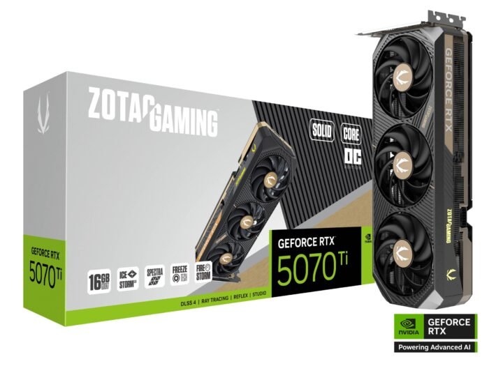 Видео карта ZOTAC GAMING RTX 5070 TI Solid Core OC 16GB GDDR7 - Image 7