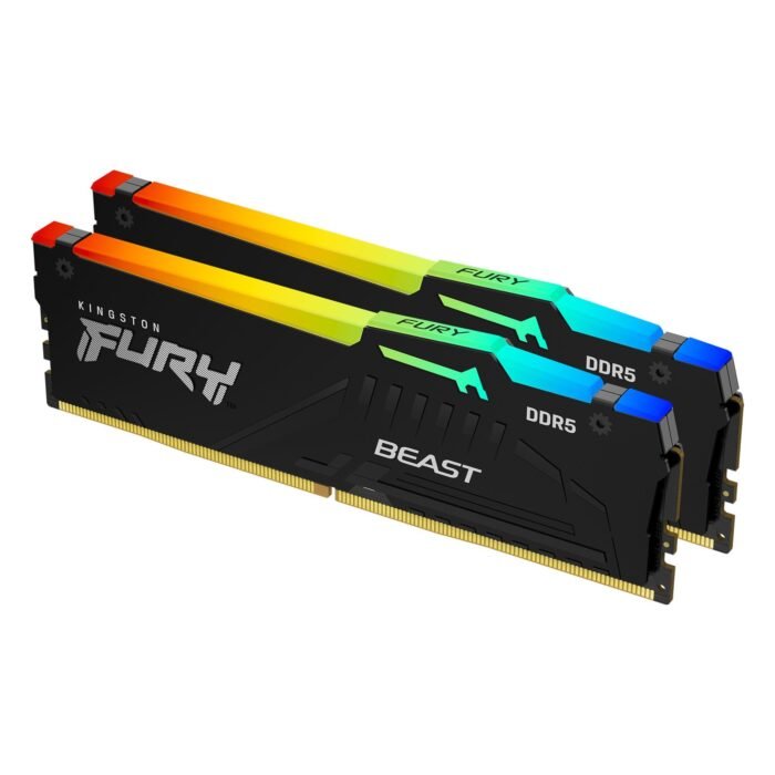 Памет Kingston FURY Beast Black RGB 64GB(2x32GB) DDR5 5600MHz CL40 - Image 1