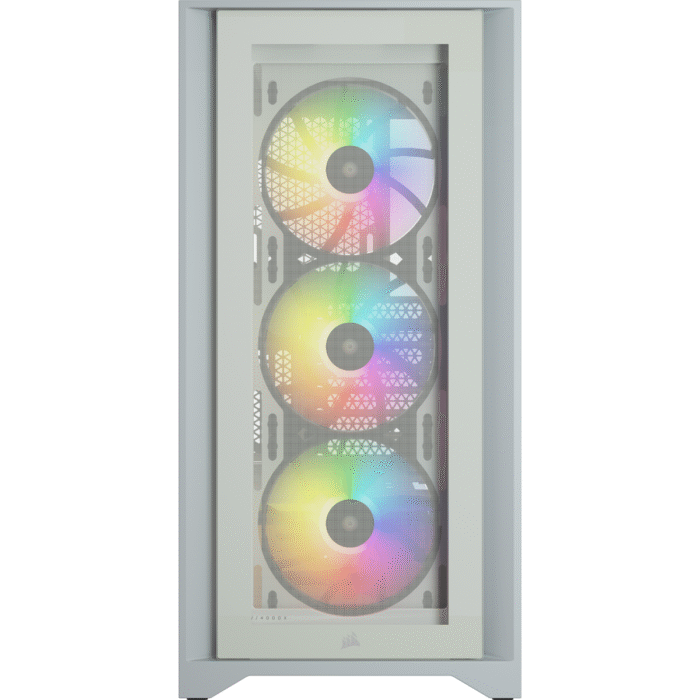 Кутия Corsair iCUE 4000X RGB Mid Tower, Tempered Glass, Бяла - Image 2