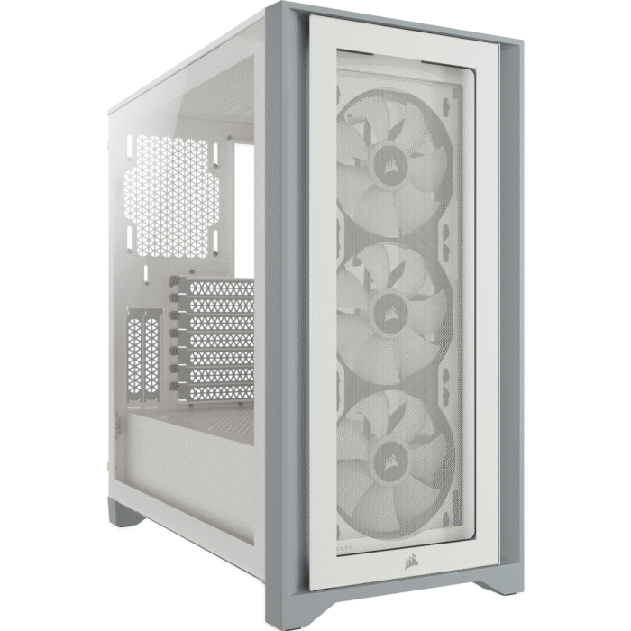 Кутия Corsair iCUE 4000X RGB Mid Tower, Tempered Glass, Бяла - Image 8