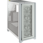 Кутия Corsair iCUE 4000X RGB Mid Tower, Tempered Glass, Бяла - Image 9