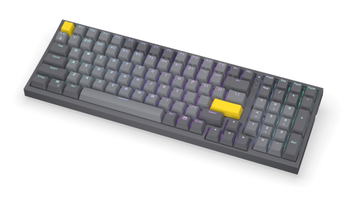 Геймърскa безжична механична клавиатура ENDORFY Celeris 1800 - Endorfy Yellow Switch - Full Size - Image 2