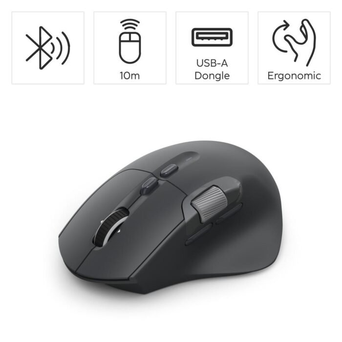 HAMA Мишка „WM-900“ мултифункционална, ергономична, Bluetooth, батерия, RGB, черна - Image 10