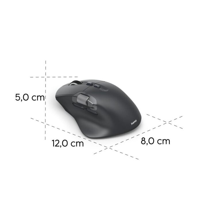 HAMA Мишка „WM-900“ мултифункционална, ергономична, Bluetooth, батерия, RGB, черна - Image 14