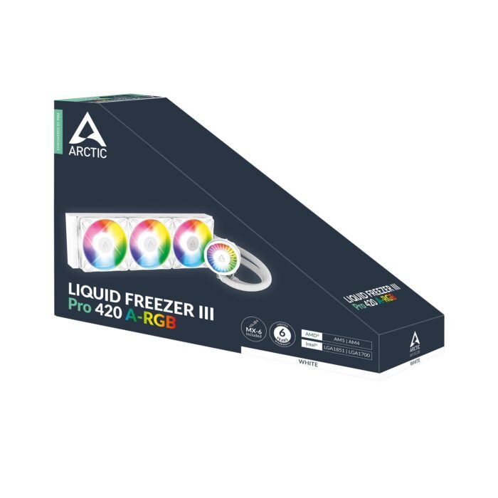 Охладител за процесор Arctic Liquid Freezer III Pro 420 A-RGB - White - Image 6