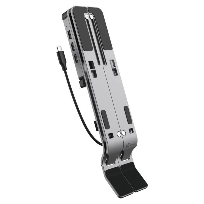 Поставка за лаптоп j5create JTS223, 4 портов USB-C хъб, Алуминиева - Image 2