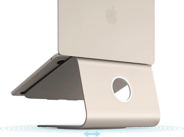 Поставка за лаптоп Rain Design mStand360 with Swivel Base - Starlight - Image 2