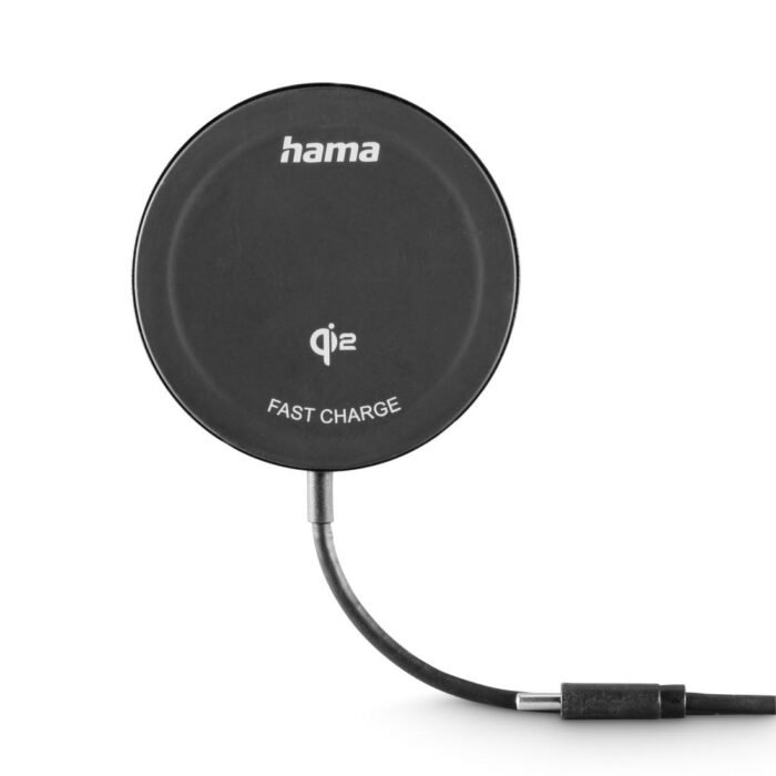 HAMA Безжично зарядно устройство Qi2, 15 W, черно, за Apple - Image 1