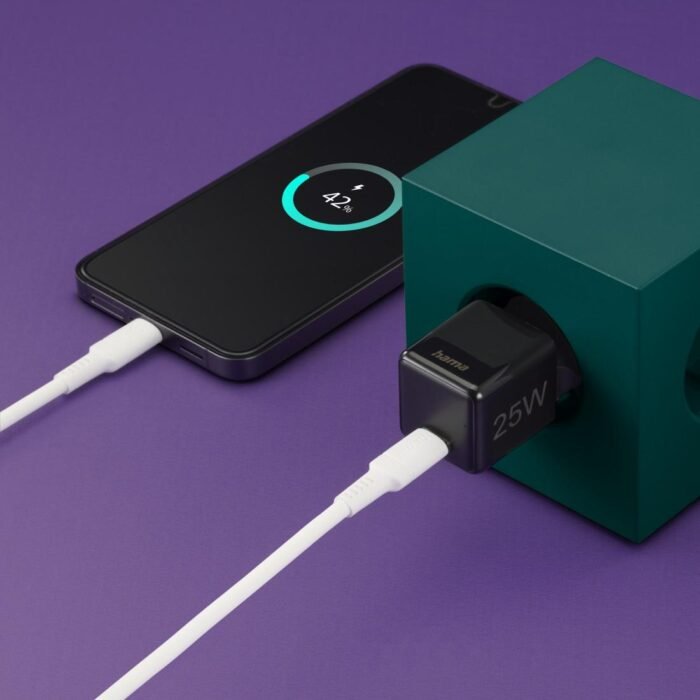 HAMA Бързо мини зарядно 220V, USB-C, PD/Qualcomm, 25 W, черен - Image 6