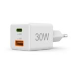HAMA Бързо мини Gan зарядно, 30 W, 1x USB-C, 1x USB-A, PD, бял - Image 7