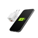 HAMA Бързо мини Gan зарядно, 30 W, 1x USB-C, 1x USB-A, PD, бял - Image 9