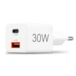 HAMA Бързо мини Gan зарядно, 30 W, 1x USB-C, 1x USB-A, PD, бял - Image 13