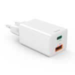 HAMA Бързо мини зарядно, 45 W, 1x USB-C - 1x USB-A, PD, бяло - Image 2