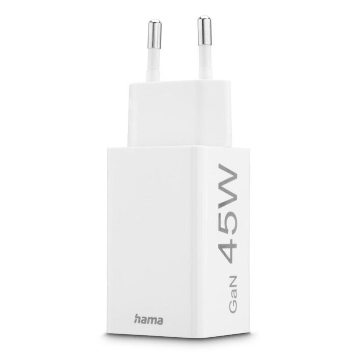 HAMA Бързо мини зарядно, 45 W, 1x USB-C - 1x USB-A, PD, бяло - Image 5