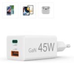 HAMA Бързо мини зарядно, 45 W, 1x USB-C - 1x USB-A, PD, бяло - Image 20