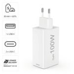 HAMA Бързо зарядно 220V, 100 W GaN, 2x USB-C PD, 1x USB-A QC - Image 15