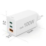 HAMA Бързо зарядно 220V, 100 W GaN, 2x USB-C PD, 1x USB-A QC - Image 16