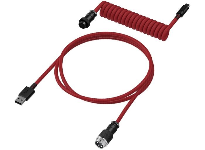 Кабел за клавиатура HyperX Coiled Cable USB-C Red-Black - Image 2