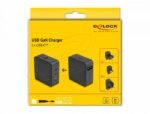 Delock Зарядно устройство GaN, 2 x USB-C, PD 65 W, адаптер за EU / US / UK - Image 5