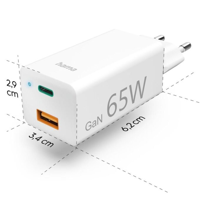 Универсално зарядно за лаптоп Hama USB-C, GaN, Power Del. (PD), 5-20V/65W - Image 10