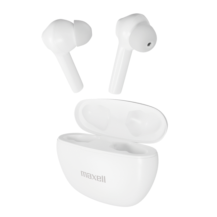 Блутут слушалки MAXELL Dynamic, Докинг кутийка, True Wireless, Бяли - Image 1
