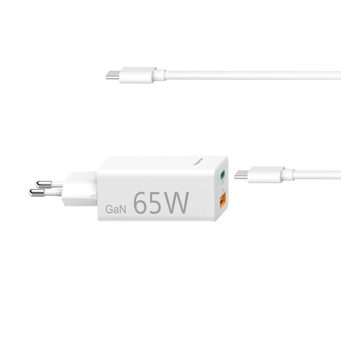 Универсално зарядно за лаптоп Hama USB-C, GaN, Power Del. (PD), 5-20V/65W - Image 1