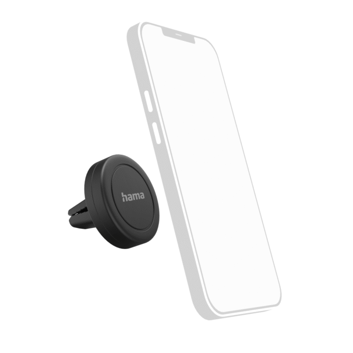 Стойка за телефон Hama Magnet, За кола, Въртене на 360 градуса, Черен - Image 1